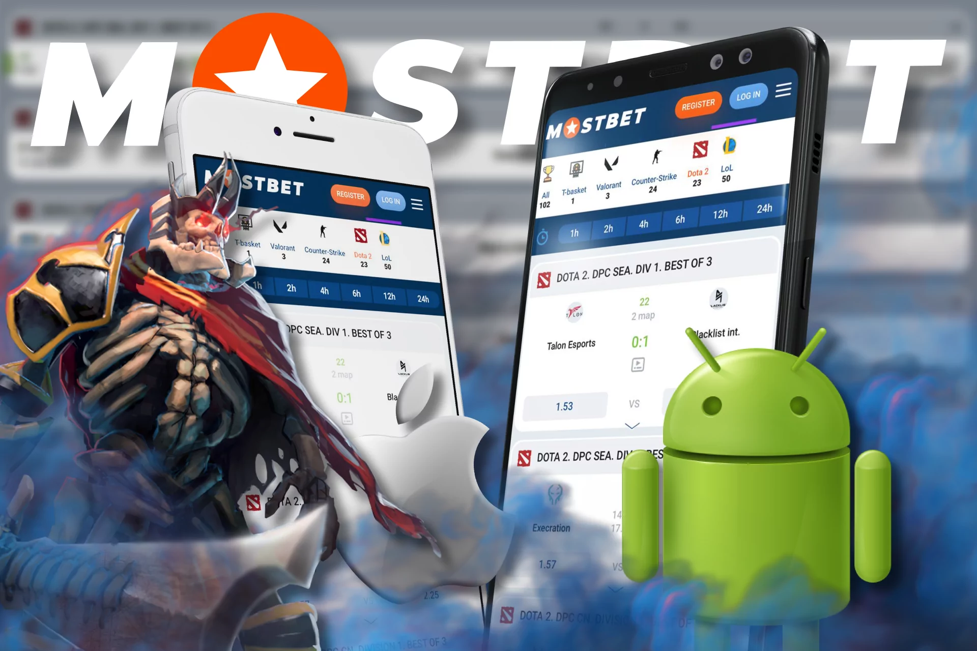 Place your bets on DOTA 2 from your iOS or Android device on Mostbet.