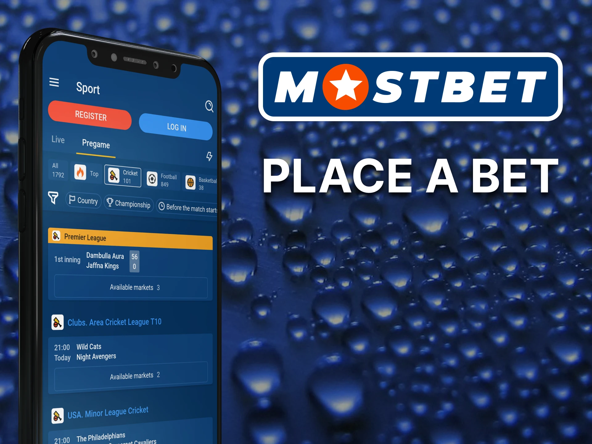 Start betting on sports with Mostbet.