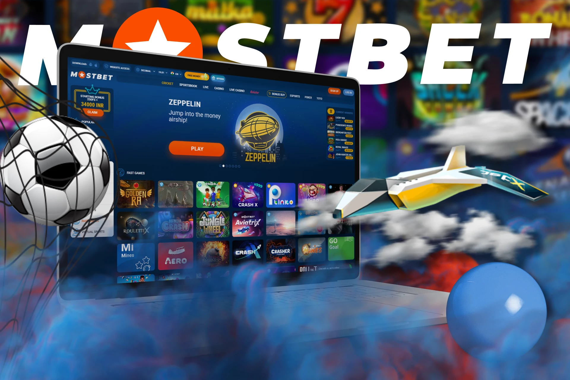 Play fast games to make quick money at Mostbet.