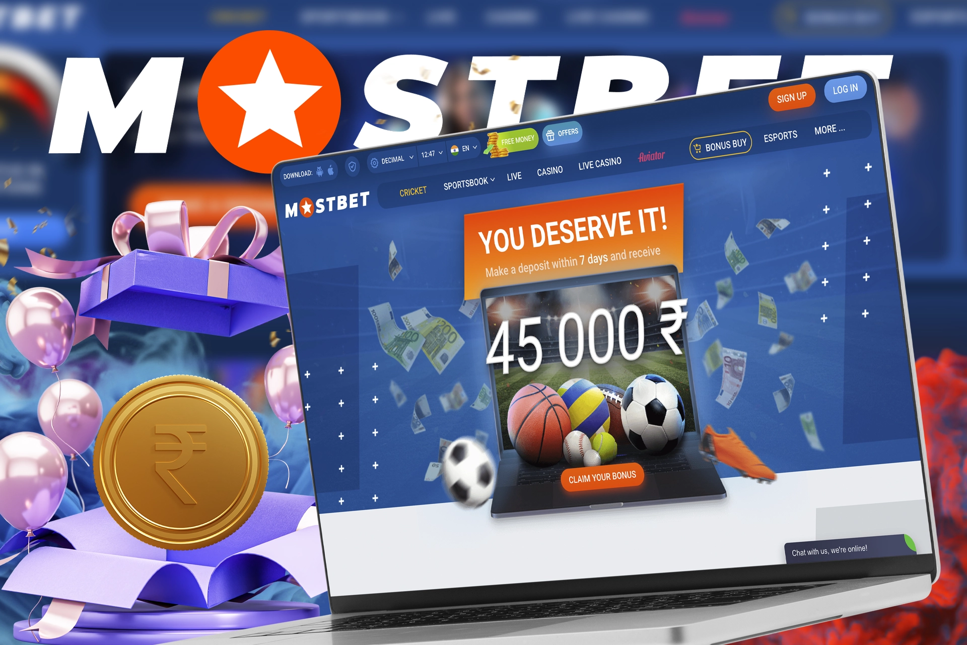 Make your first deposit and be rewarded with a wonderful bonus from Mostbet Casino that will increase your bets.