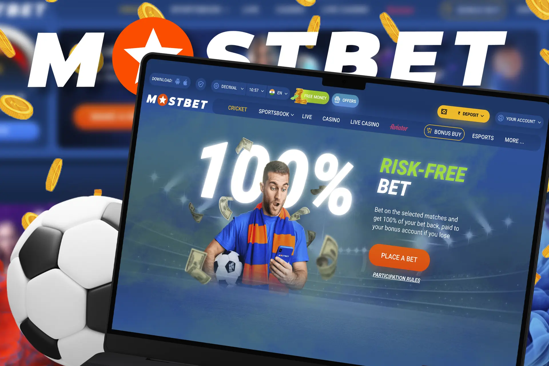 All sports fans have access to a risk-free betting bonus from Mostbet.