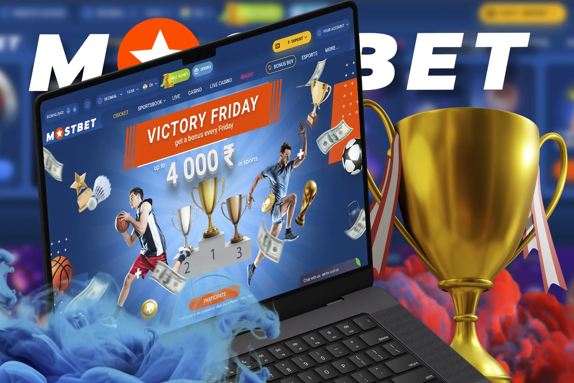 Mostbet gives you a unique opportunity to get an impressive bonus every Friday when you make a deposit.