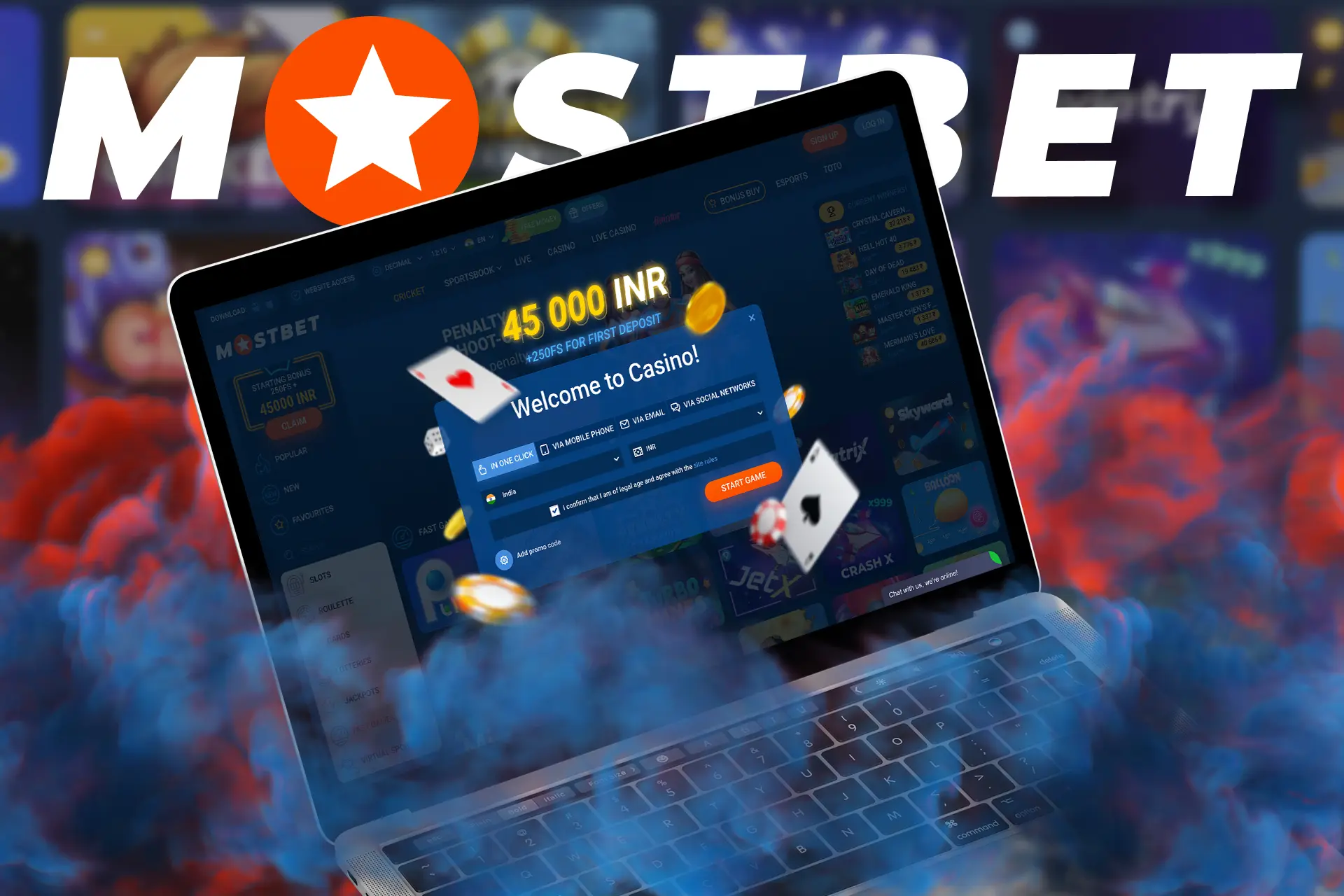 Find out how to start playing fast games at Mostbet.