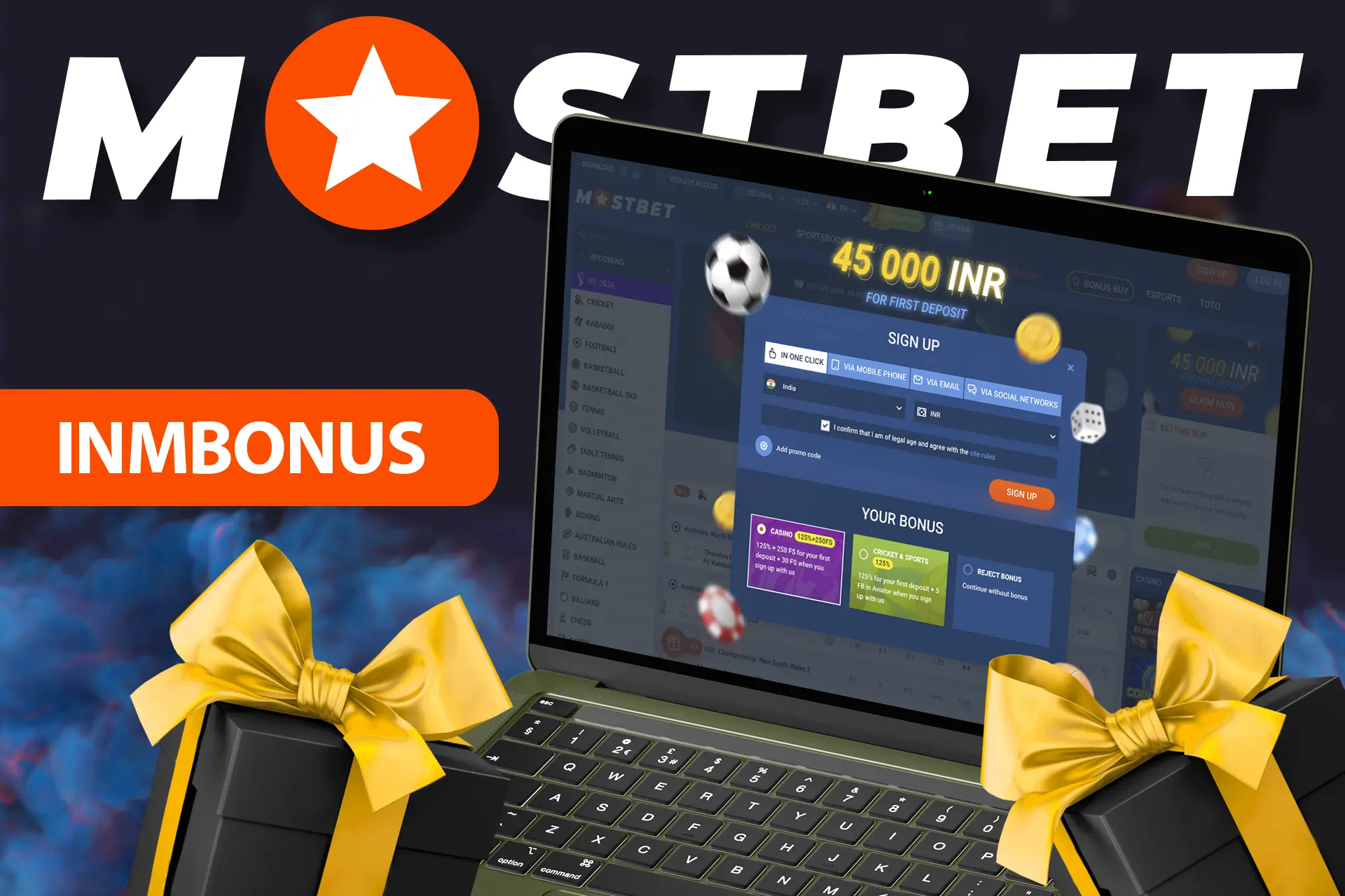 Use a promo code from Mostbet to get betting and casino benefits.