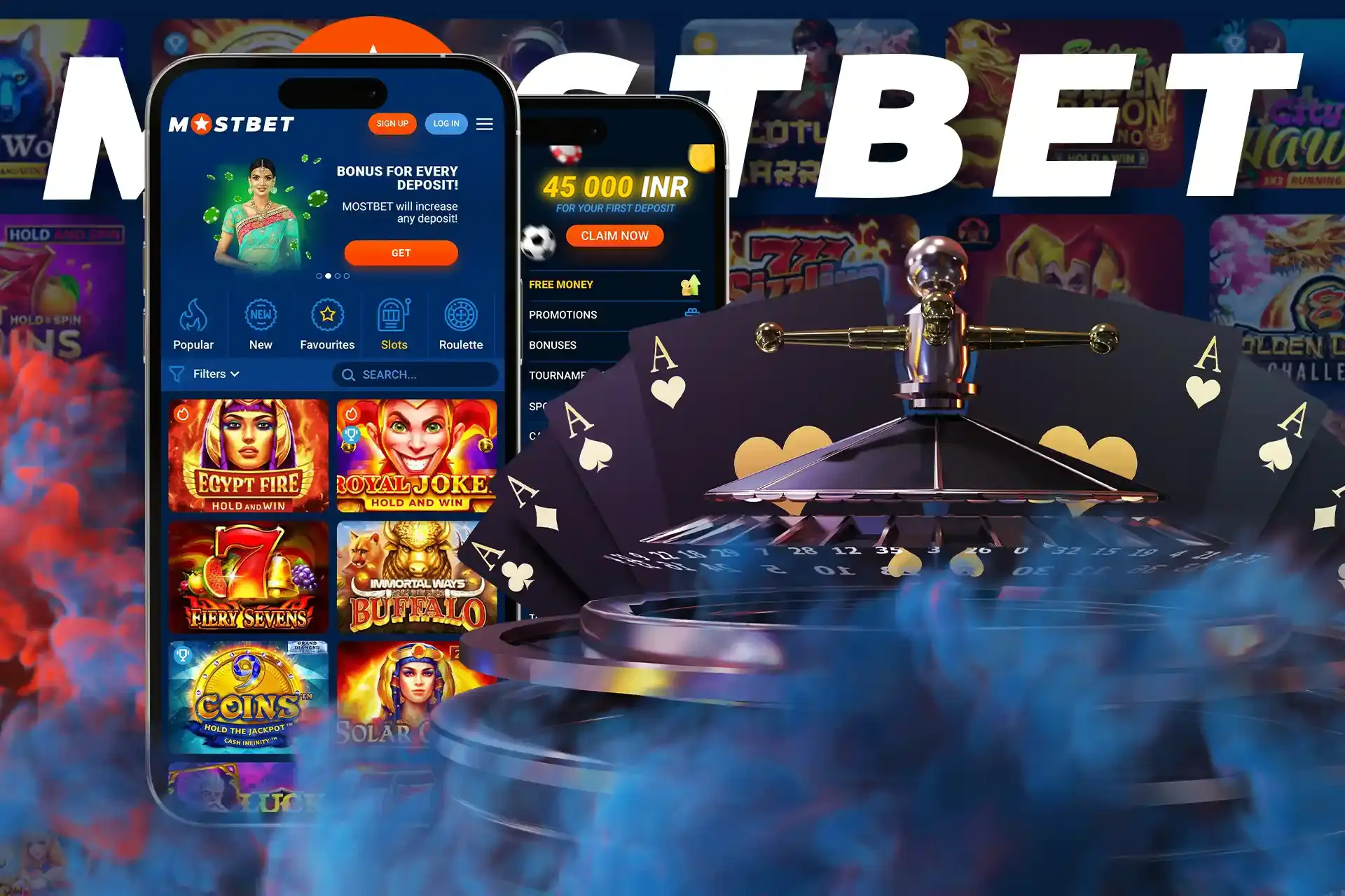 Download the Mostbet app and play slots on your smartphone.