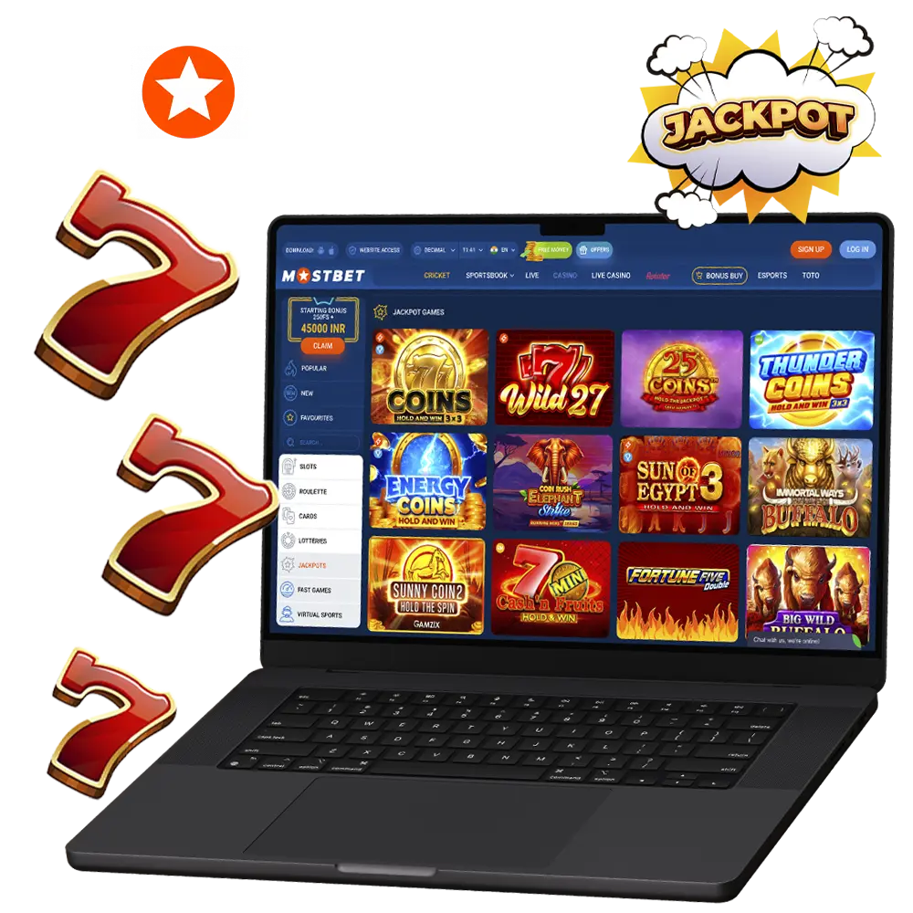 Don't miss the opportunity to be the winner of a big cash prize in jackpot games from Mostbet Casino.