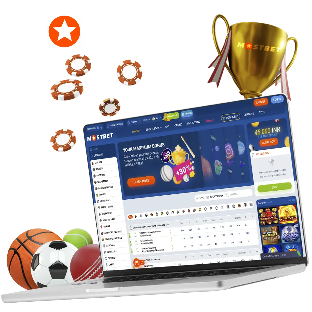 Start playing the best slots and place your bets at the best Mostbet casino.