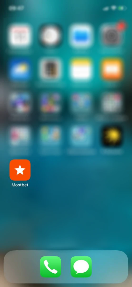 Wait for the installation of the Mostbet app on your phone to finish and play.