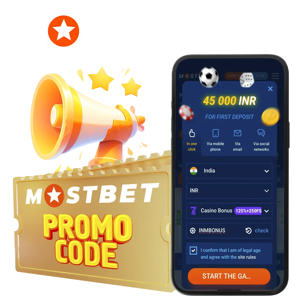 Use a promo code from Mostbet to maximise your bet size and possible winnings.