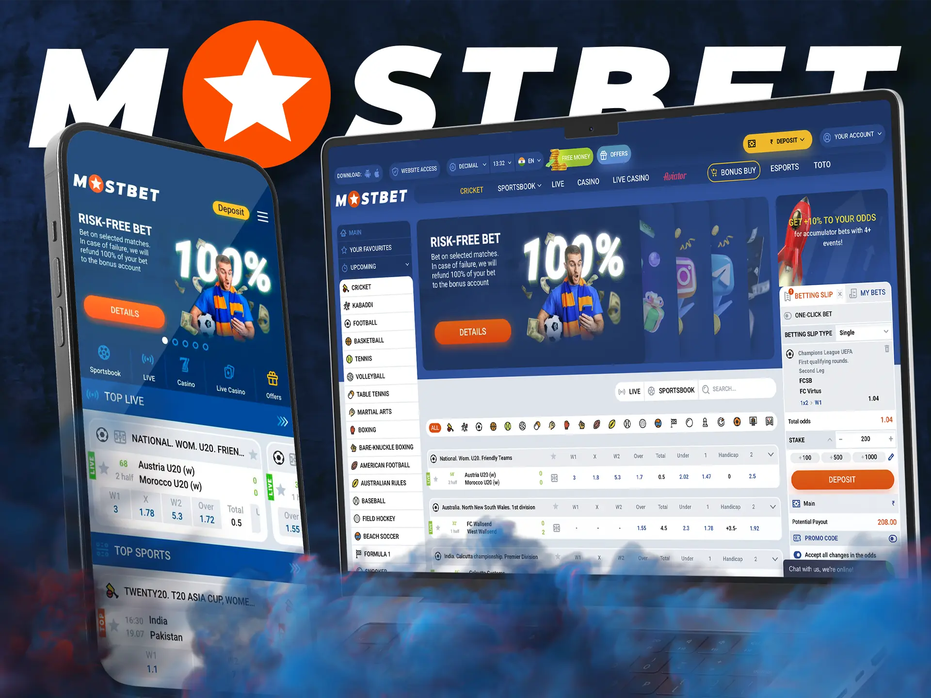 Enjoy the beautiful design and stable performance when using Mostbet Casino.