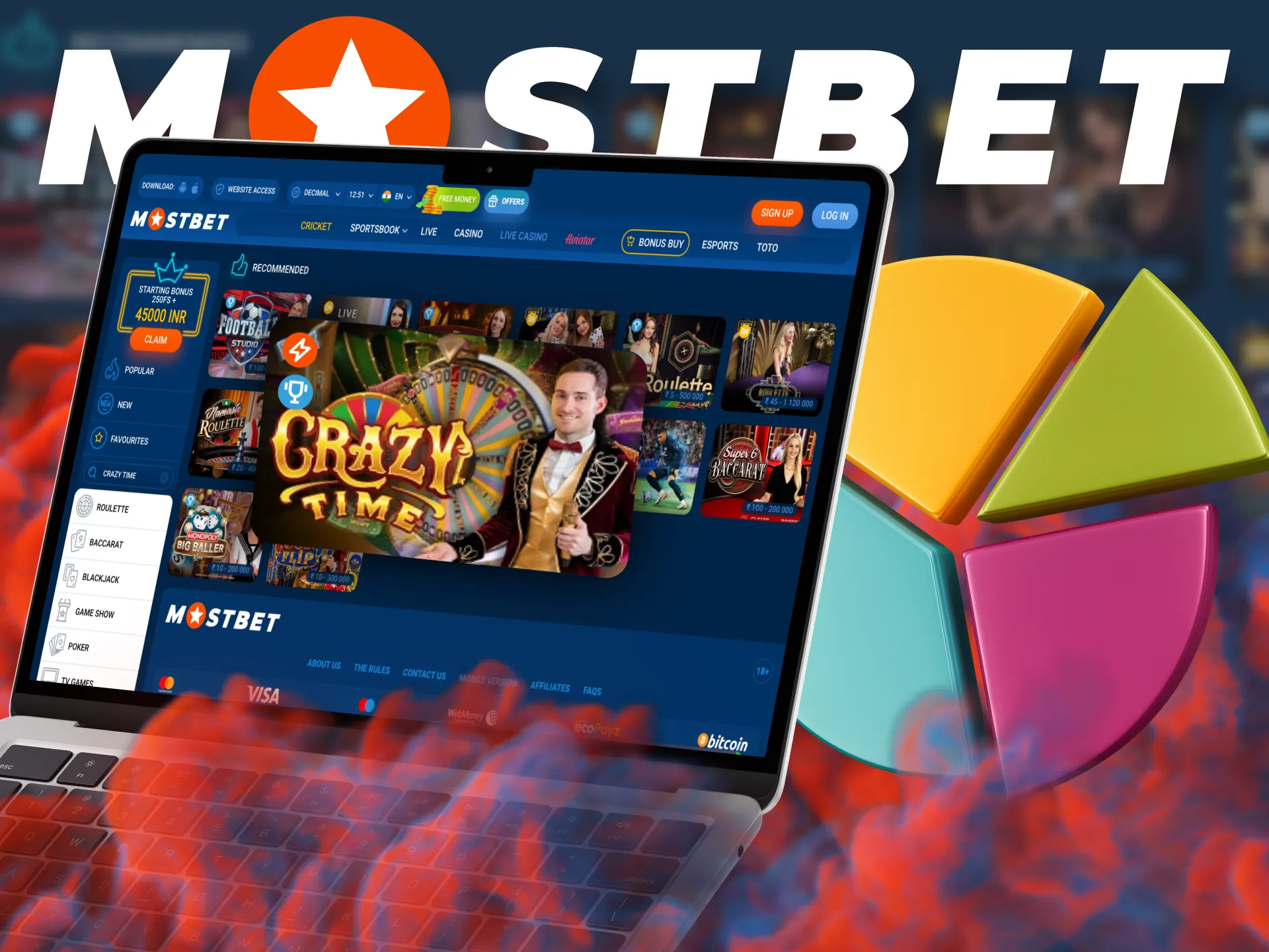 Using statistics in Crazy Time will simplify your task at Mostbet.