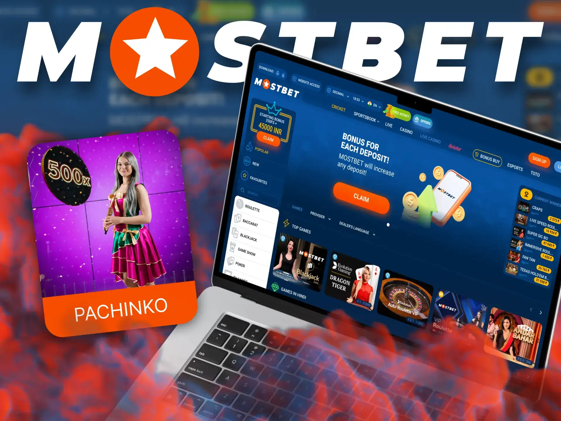 Double your prize in Crazy Time at Mostbet.