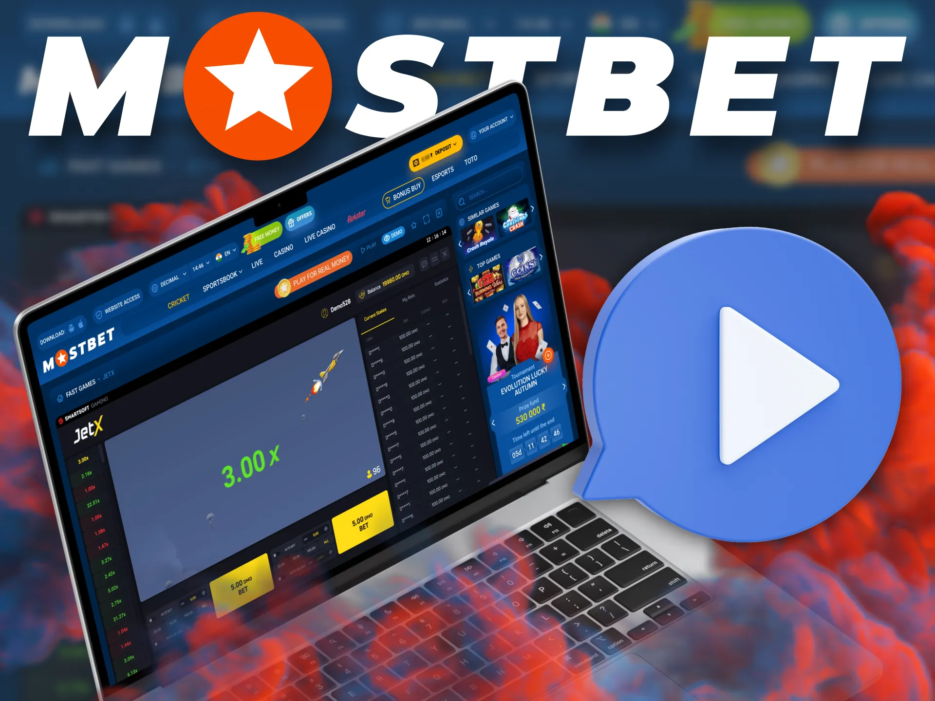 The JetX interface is designed to be intuitive at Mostbet.