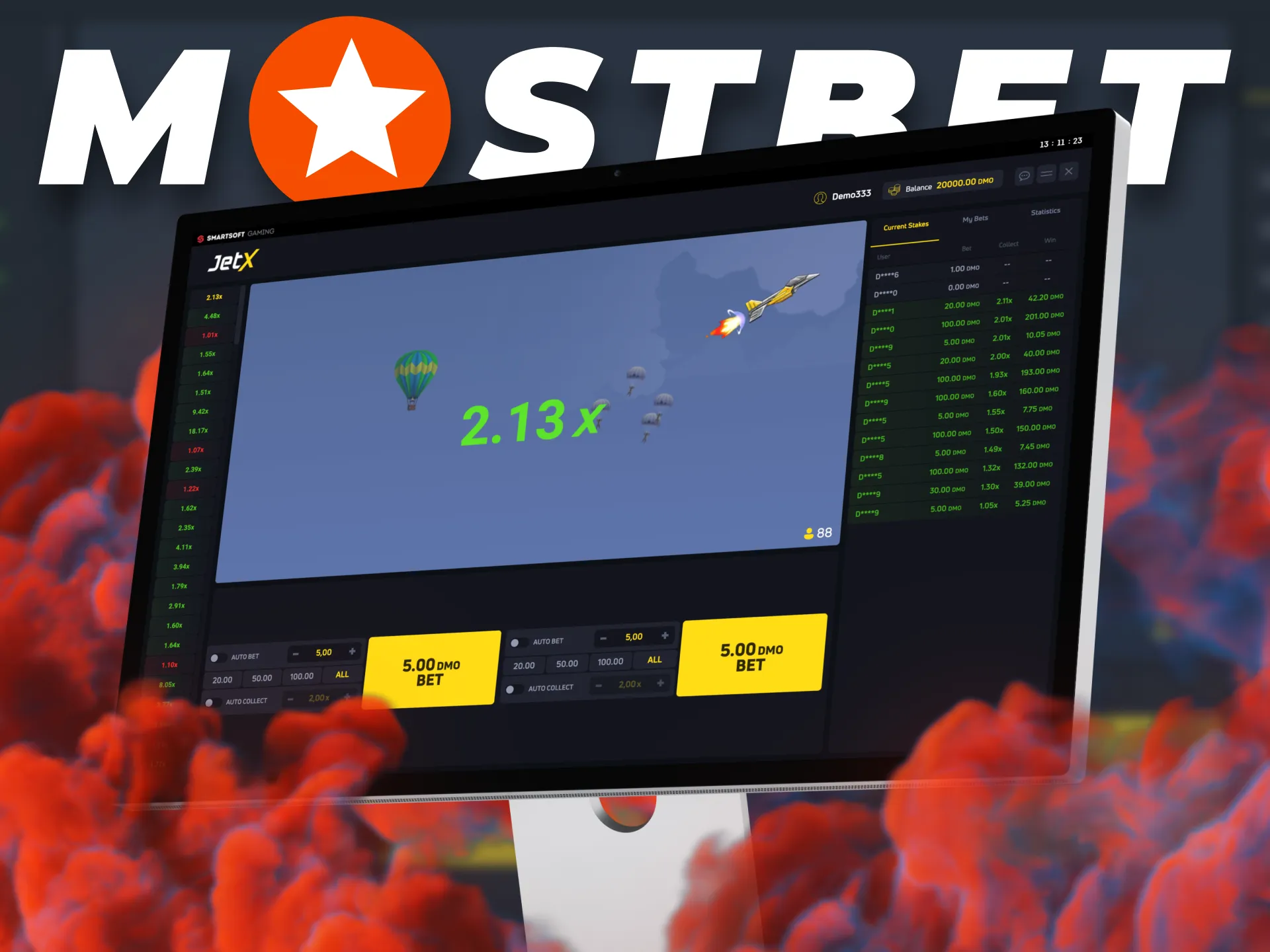 Use the Mostbet computer application to enjoy JetX.