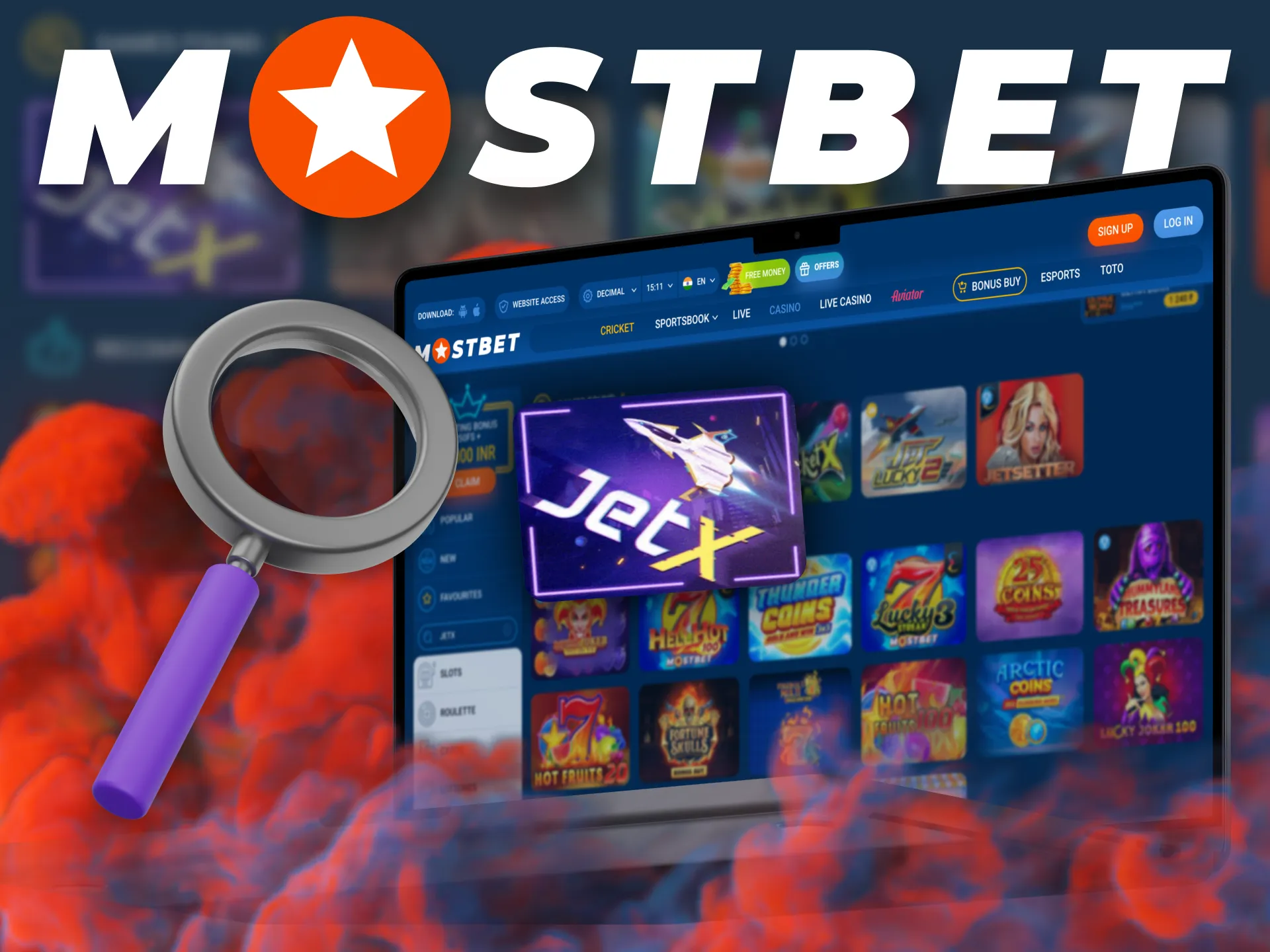 Finding the JetX game on Mostbet is simple.