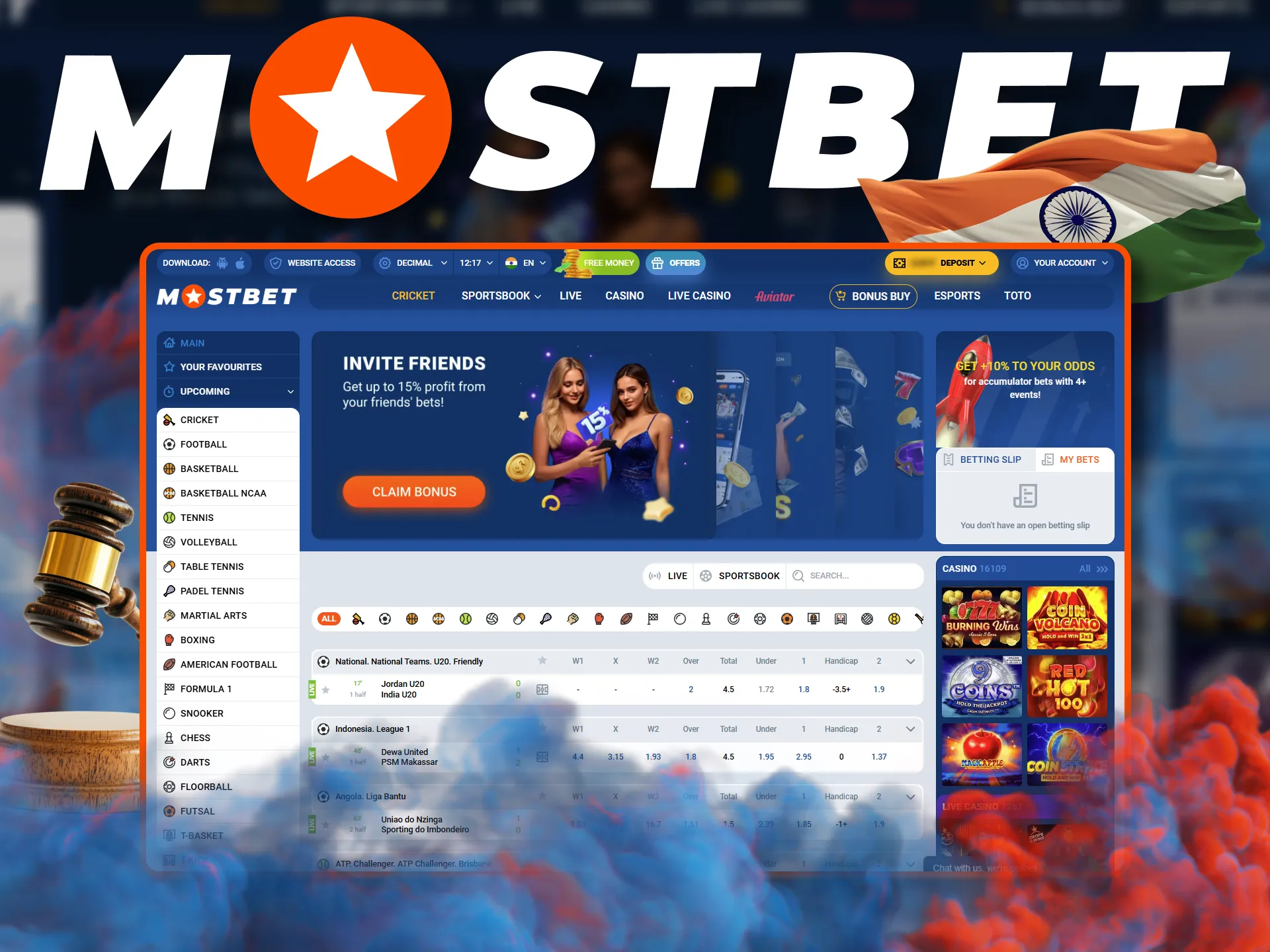 Mostbet and its products are fully legal in India.