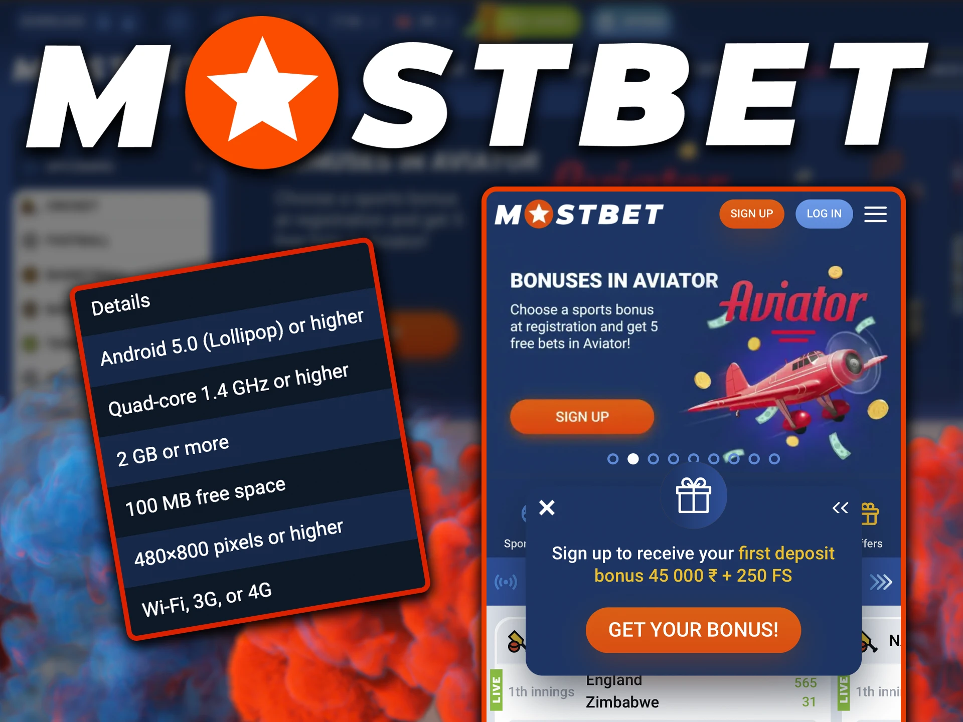Familiarise yourself with the basic requirements of the Mostbet app for Android devices.