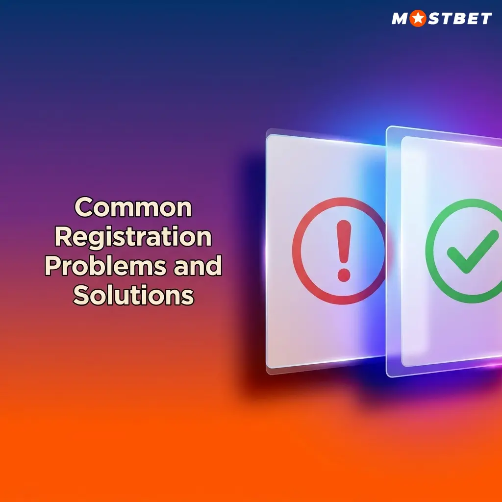 Mostbet registration troubleshooting guide showing common sign-up problems and solutions for Indian users
