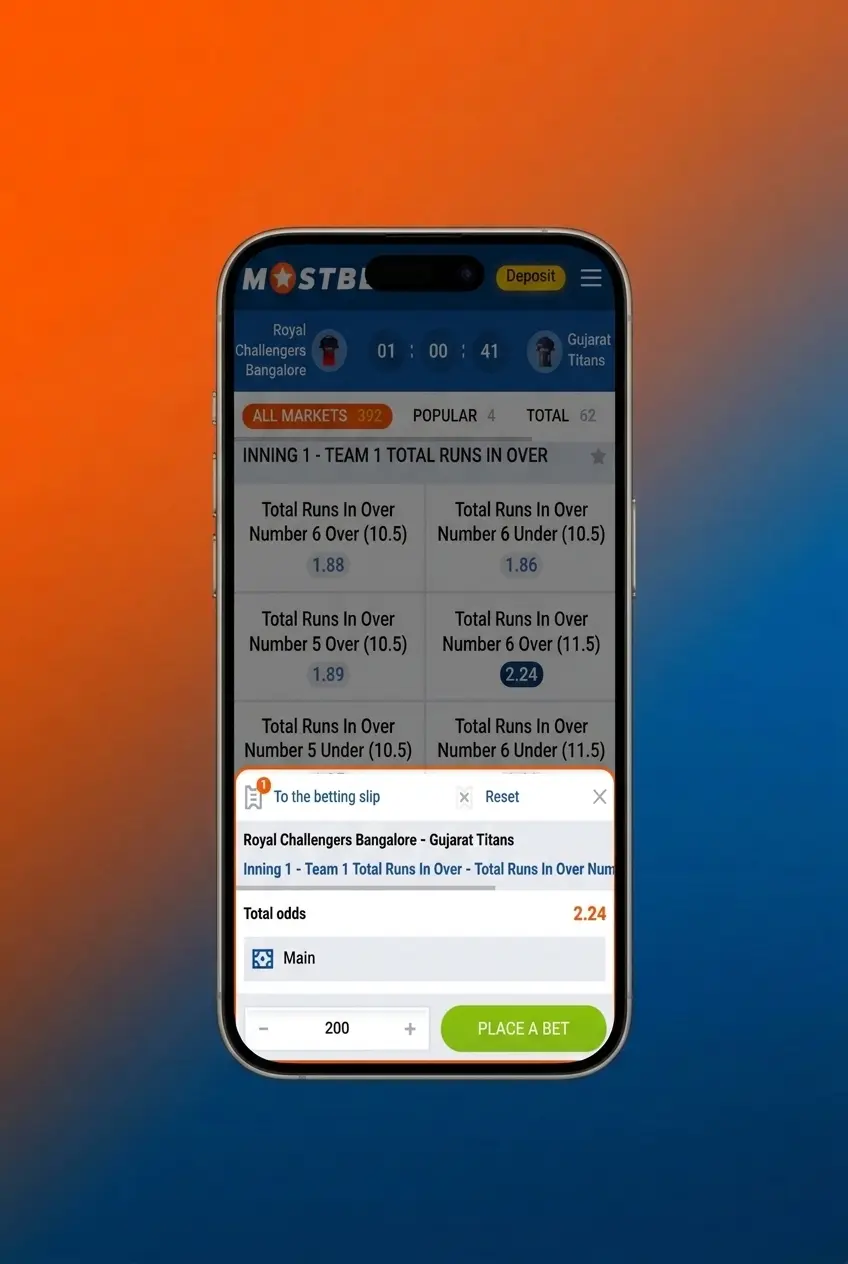 Step-by-step guide to placing a bet on the Mostbet app with fast navigation across sports and markets